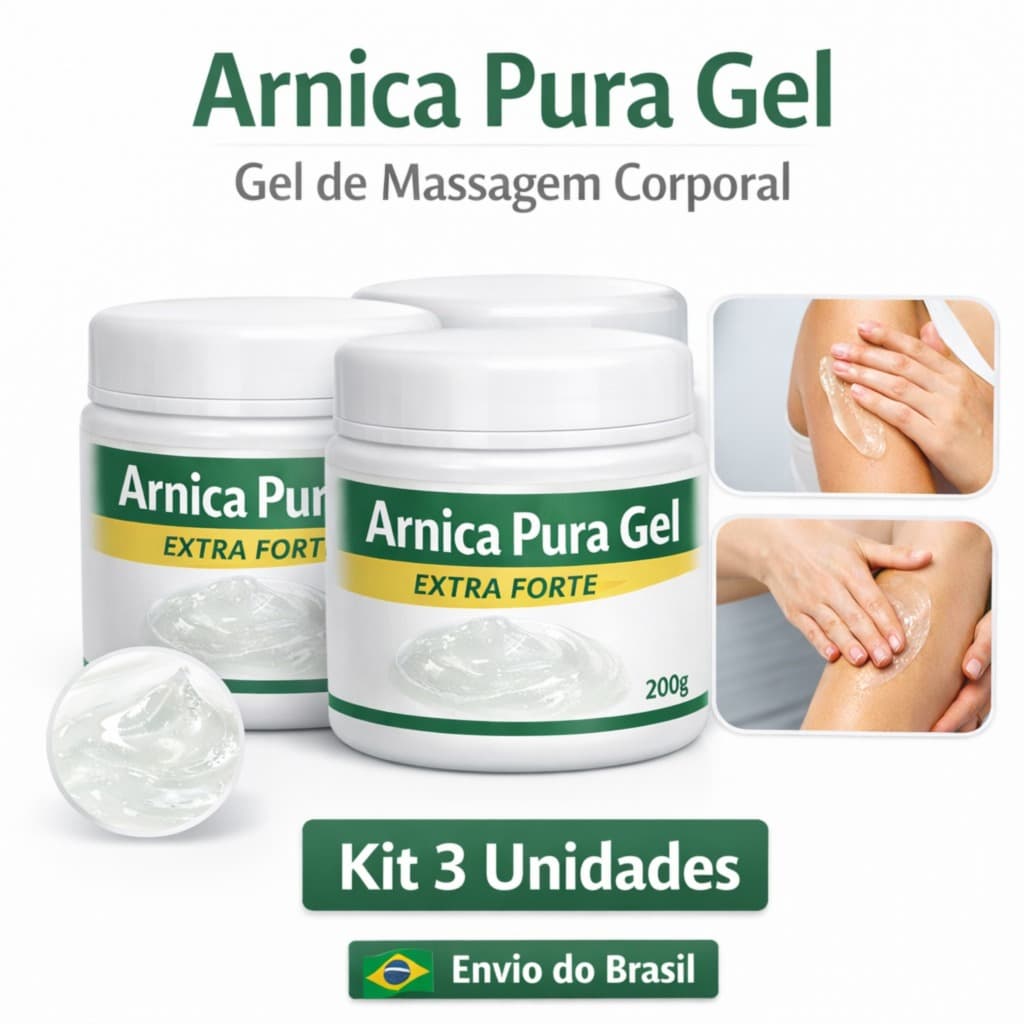 Arnica Pura Gel Extra Forte 200g – Gel de Massagem Corporal | Uso Diário
