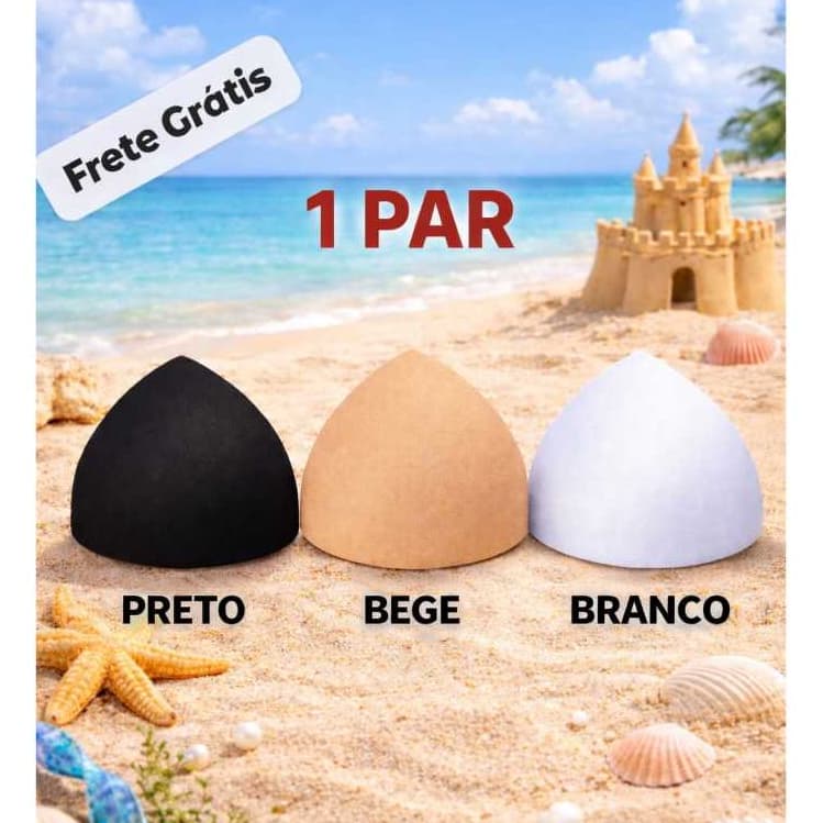 01 Par Bojo Triângulo para Sutiã Moda Praia Feminina Confecção Biquíni Acessórios de Sutiã Croppeds Tops