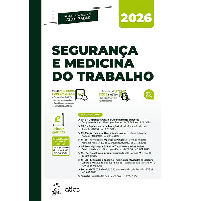 Segurança e Medicina do Trabalho - 93ª Edição 2026