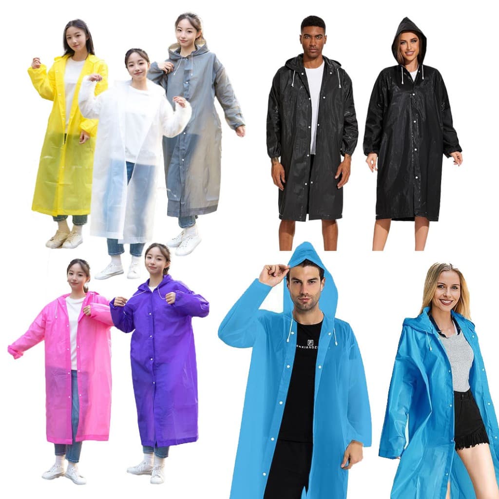 Capa de Chuva Grossa Unissex EVA Reutilizável Adulto Show Rave
