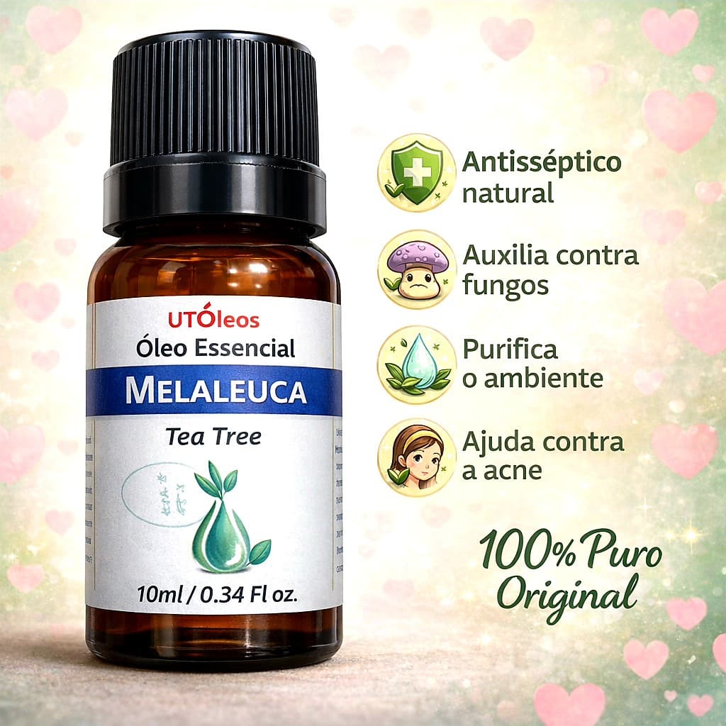 Óleo Essencial De Melaleuca (Tea Tree) 10ml Micose de Unha