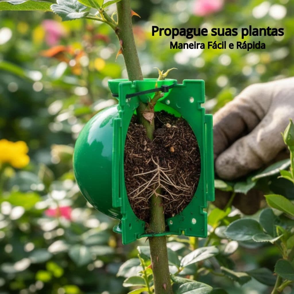 Suporte de Enxertia Reutilizável Enraizadora Pratica Profissional de Mudas Rápida e Fácil