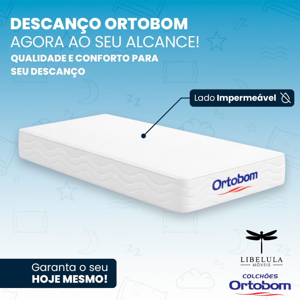 Colchão Berço Baby Antialérgico D18 130x70x12cm Impermeável Ortobom - Envio imediato