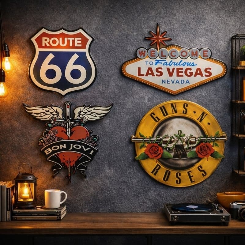 Placas Decorativas bandas de Rock e cultura POP para Adegas, bares e cantinho do churrasco em MDF Corte  a laser.