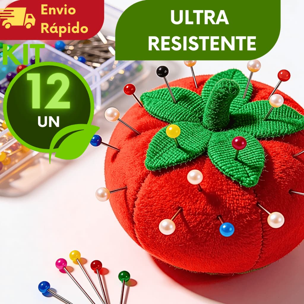KIT 1/3/6/10/12 Discos Com 40 Alfinetes Para Costura Artesanato Quadro de Avisos  Marcar E Fixar Tecidos Ateliê e Moda