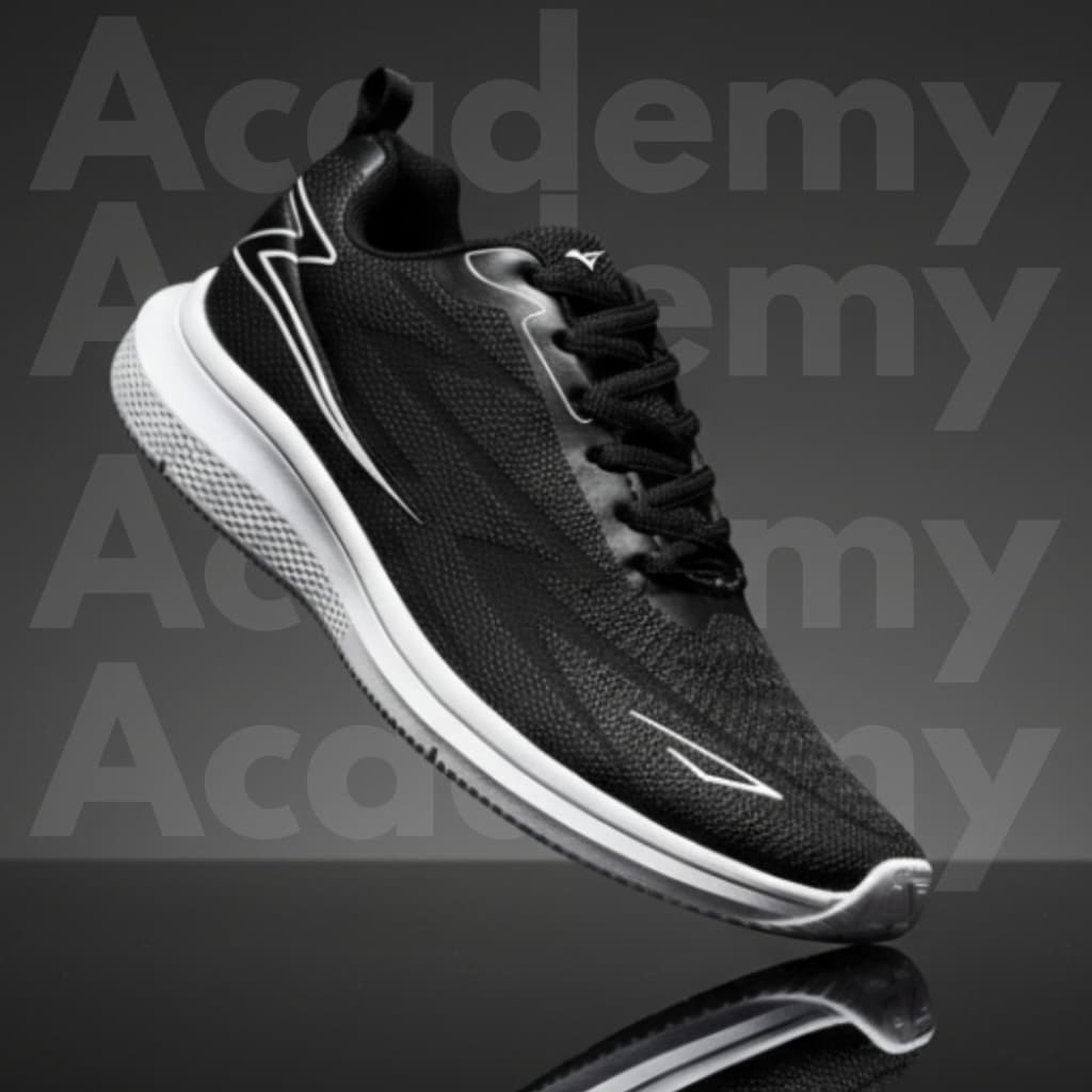 Tênis Feminino Masculino Esportivo Preto Confortável para Corrida e Caminhada Estilo Casual e Leve - RF02