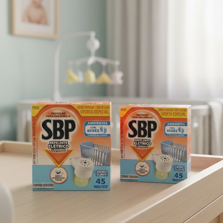 Repelente Sbp Refil Líquido 45 Noites Ambientes Com Bebes