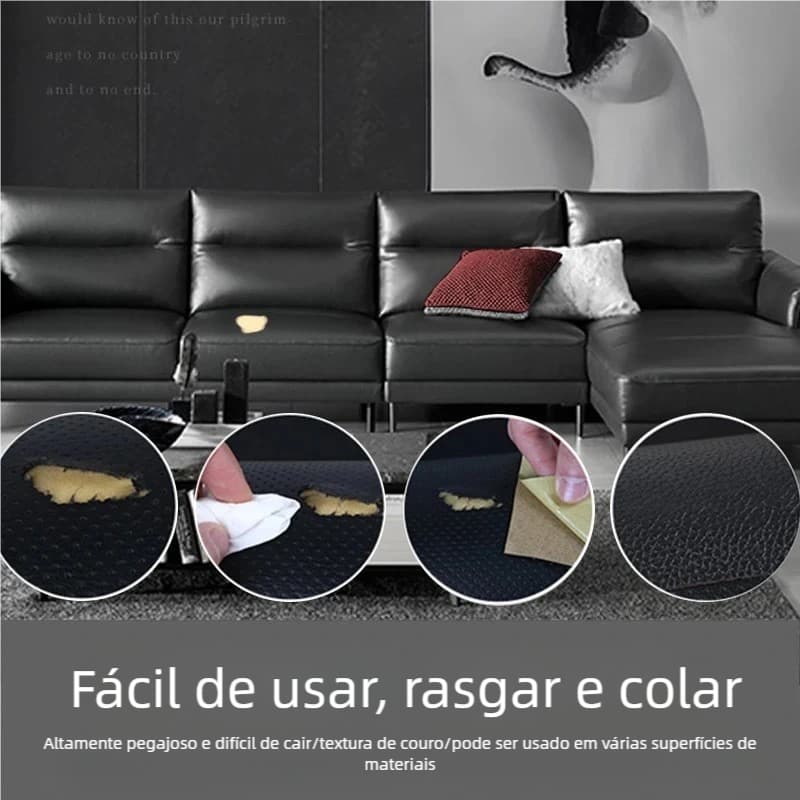 50*137CM Remendo de Couro Autocolante Resistente para Conserto de Assentos