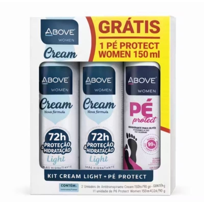 Kit Above Women Cream + Pé Protect - Leve 2 e Ganhe 1