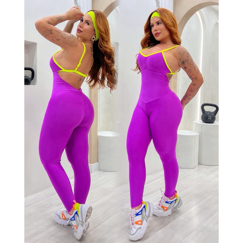 Macacão Cross moda gringa fitness costa nua RJ Rio de Janeiro