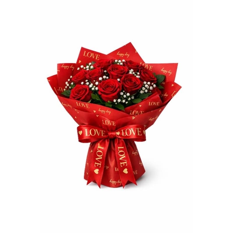 Poli Sujinho Love Vermelho – Embalagem para Buquês e Presentes e cestas