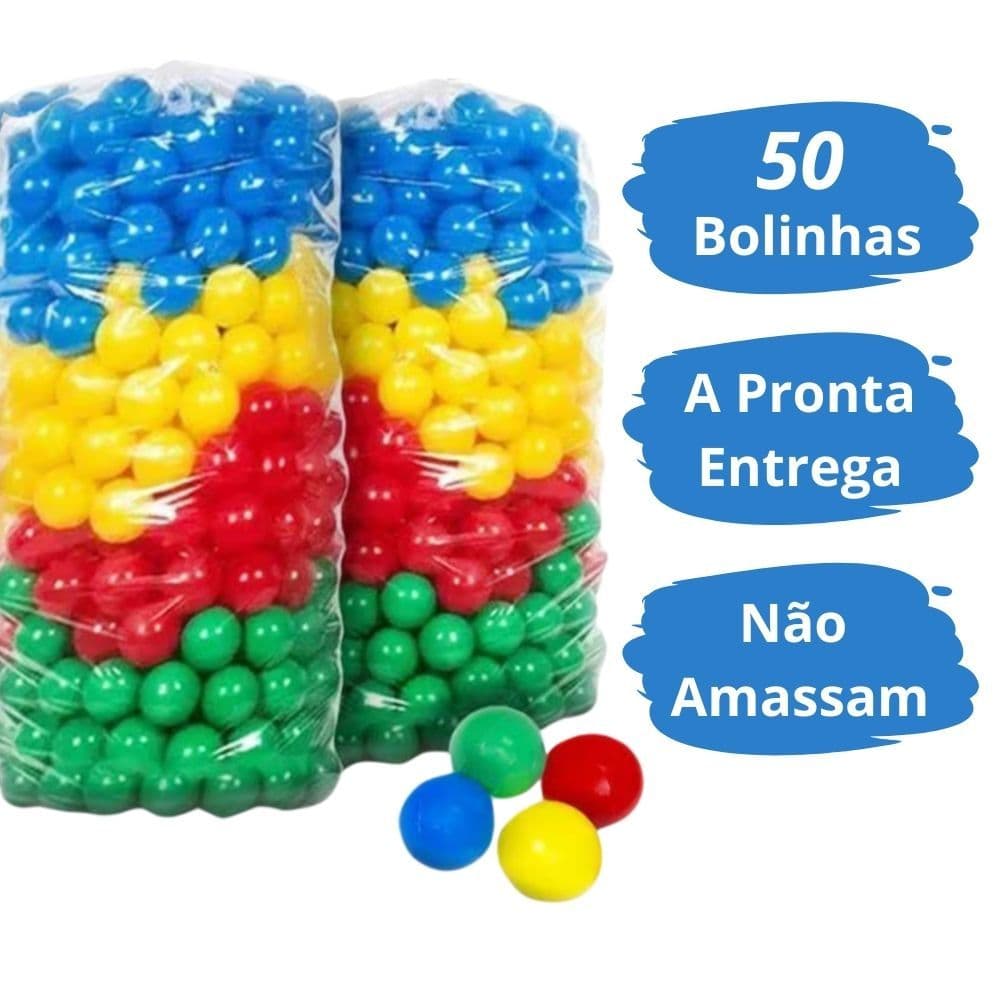 50 Bolinhas de Piscina Infantil Coloridas Ideal para Piscininhas, barracas e cabanas Infantis Diversão Garantida