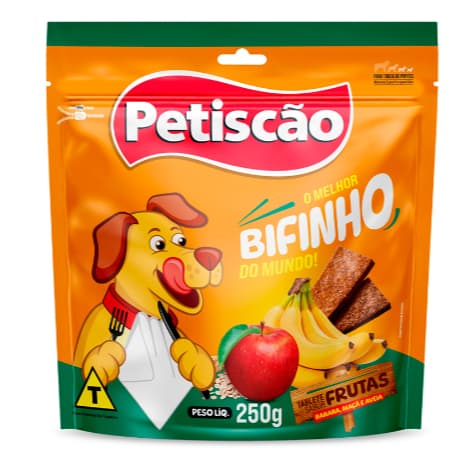 Bifinho Mastigável Petiscão sabor Frutas 250 g
