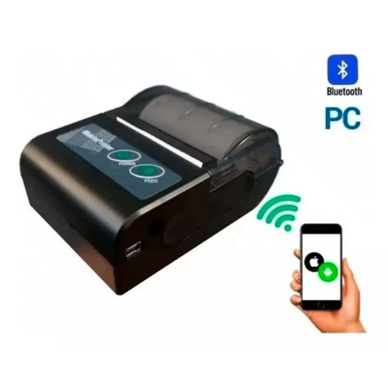 Mini Impressora Portátil Térmica Bluetooth 58mm - Compacta, Portátil e Silenciosa