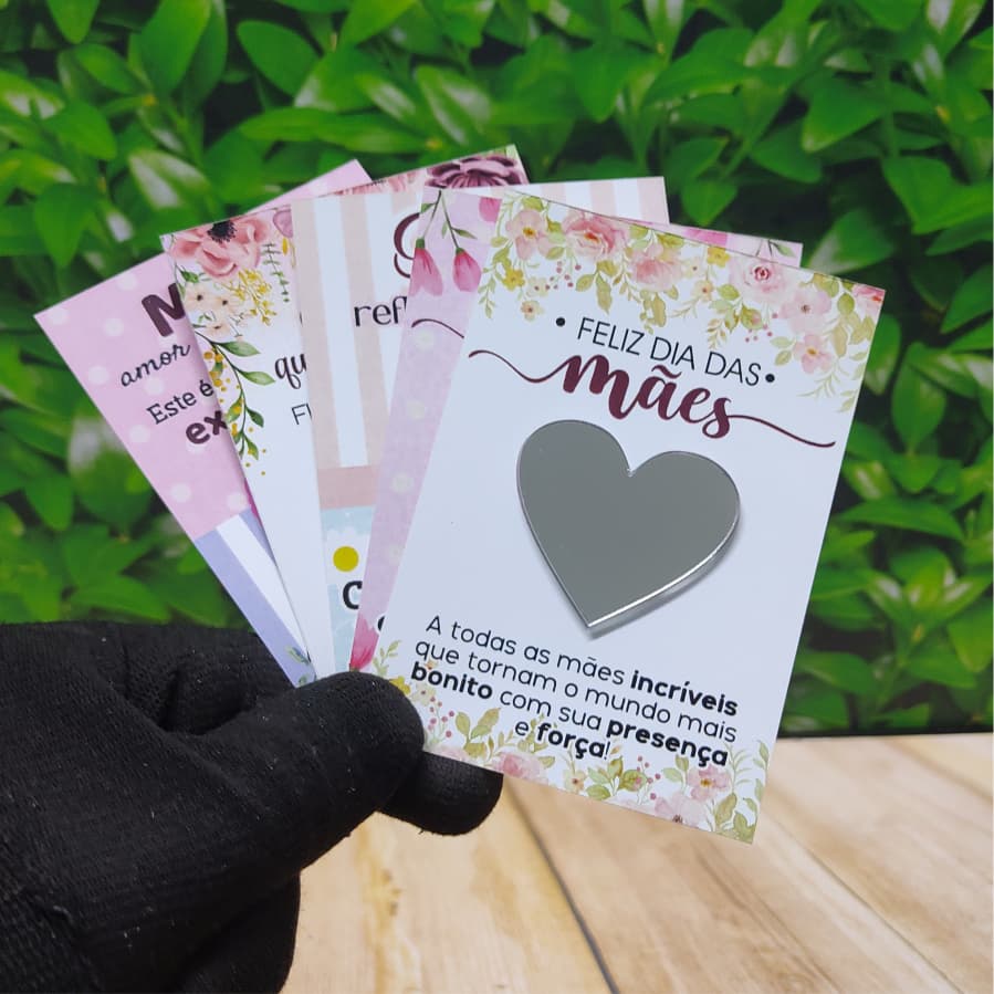 Cartão 10x7cm Feliz dia das Mães - Cartão Data Comemorativa - Cartão Agradecimento