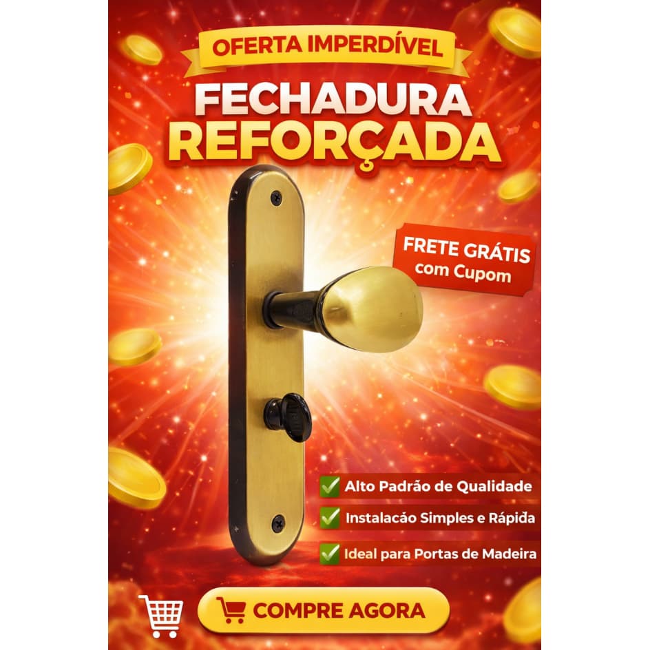 Fechadura de Porta Interna Banheiro Cor Oxidada – Alta Qualidade