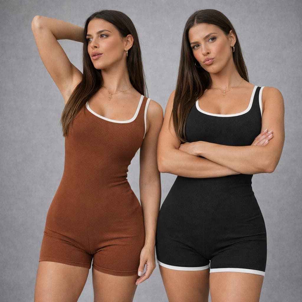 Macaquinho Feminino Fitness Anrruga Modelador com Compressão Envio Imediato