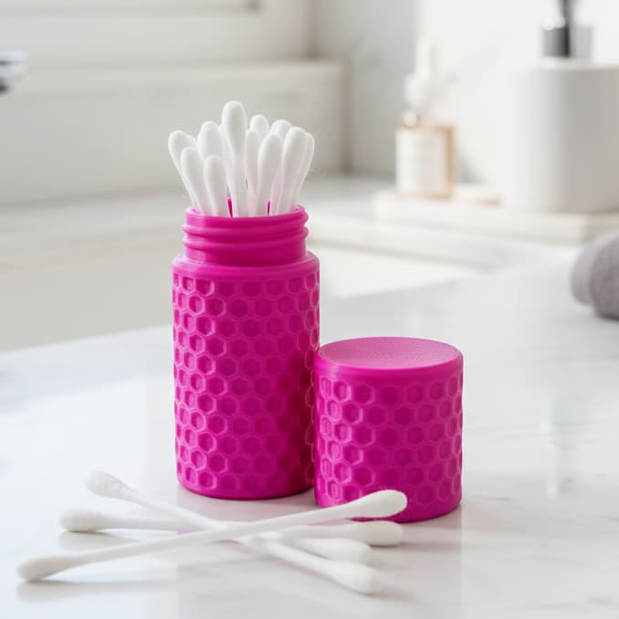 Porta Cotonetes Portátil Higiene Pessoal Viagem Cuidado feminino Estojo