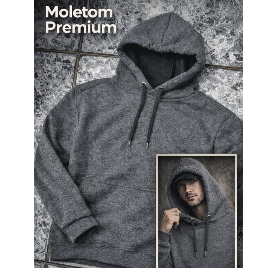 Moletom Blusa de Frio Casaco Premium Chumbo Quentinho com Capuz Inverno Hoodie
