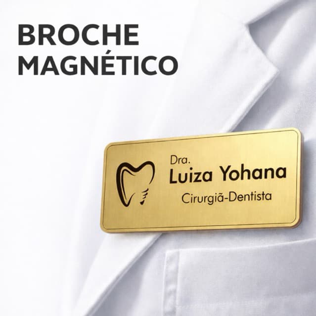 Broche Crachá Magnético Personalizado com Logo e Nome