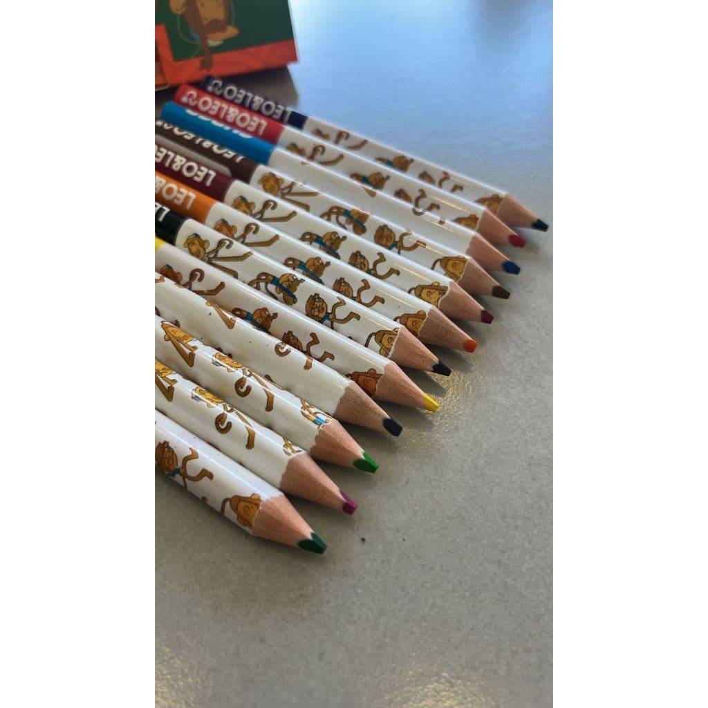 Lápis De Cor Leo E Leo 12 Cores Super Jumbo + 1 Apontador de Brinde