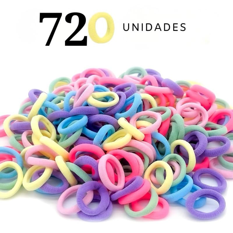 Kit  Elásticos De Cabelo Mini Xuxinha Rabicó Infantil Criança Acessório Amarrador Barato Penteado