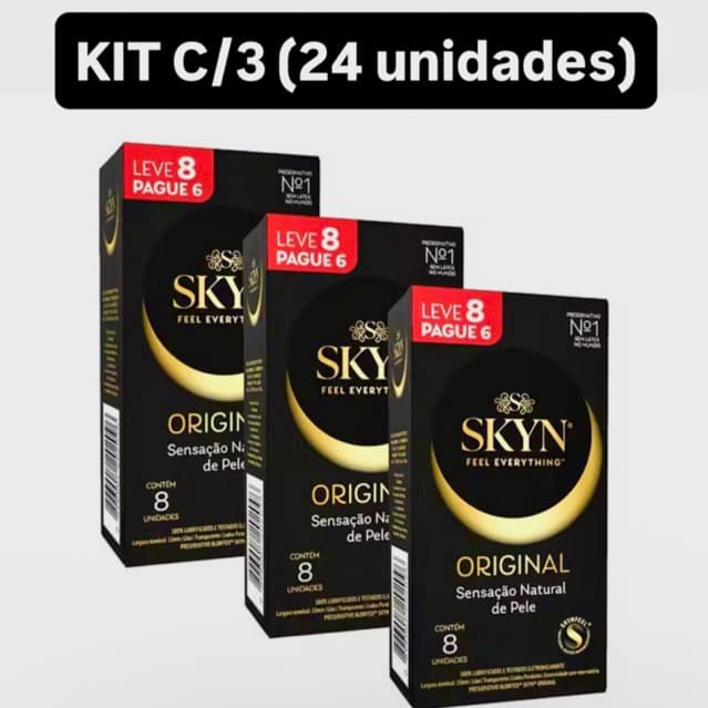 Preservativo Camisinha Blowtex Skyn Original L8P6 - KIT C/3 e KIT C/2