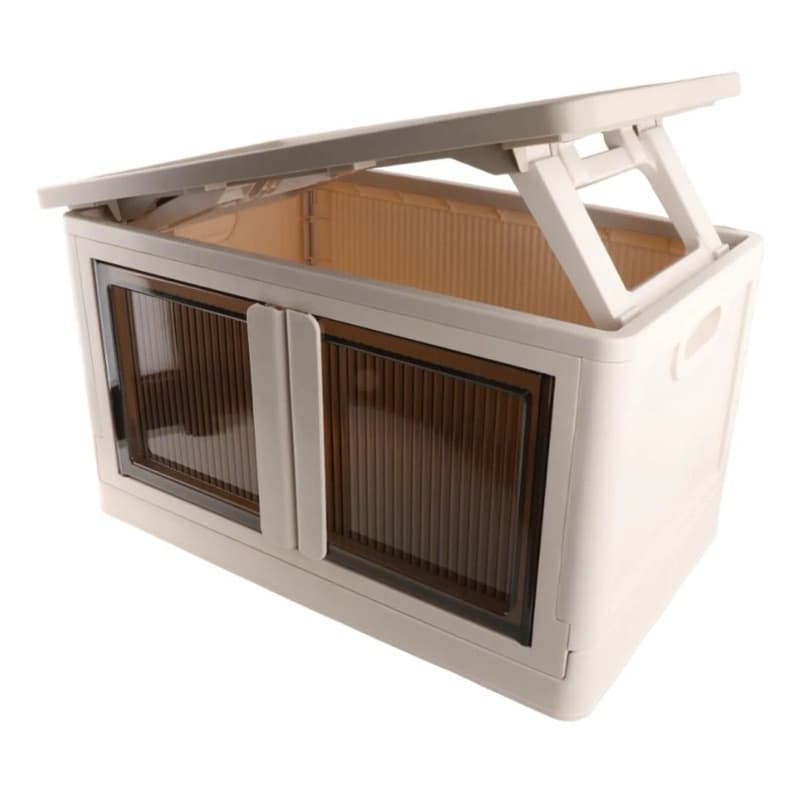 Camping Storage Box Folding Storage Box Foldable Brown