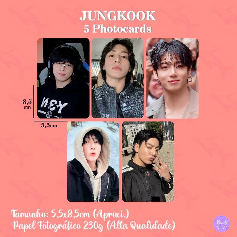Jungkook 5 Photocards (Ler Descrição)