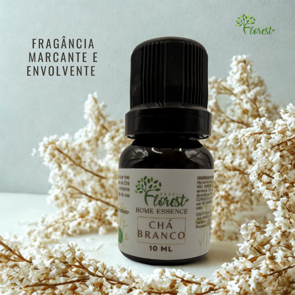 Essência Chá Branco Florest Brasil Original Aroma Sofisticado Para Difusor Aromatizador