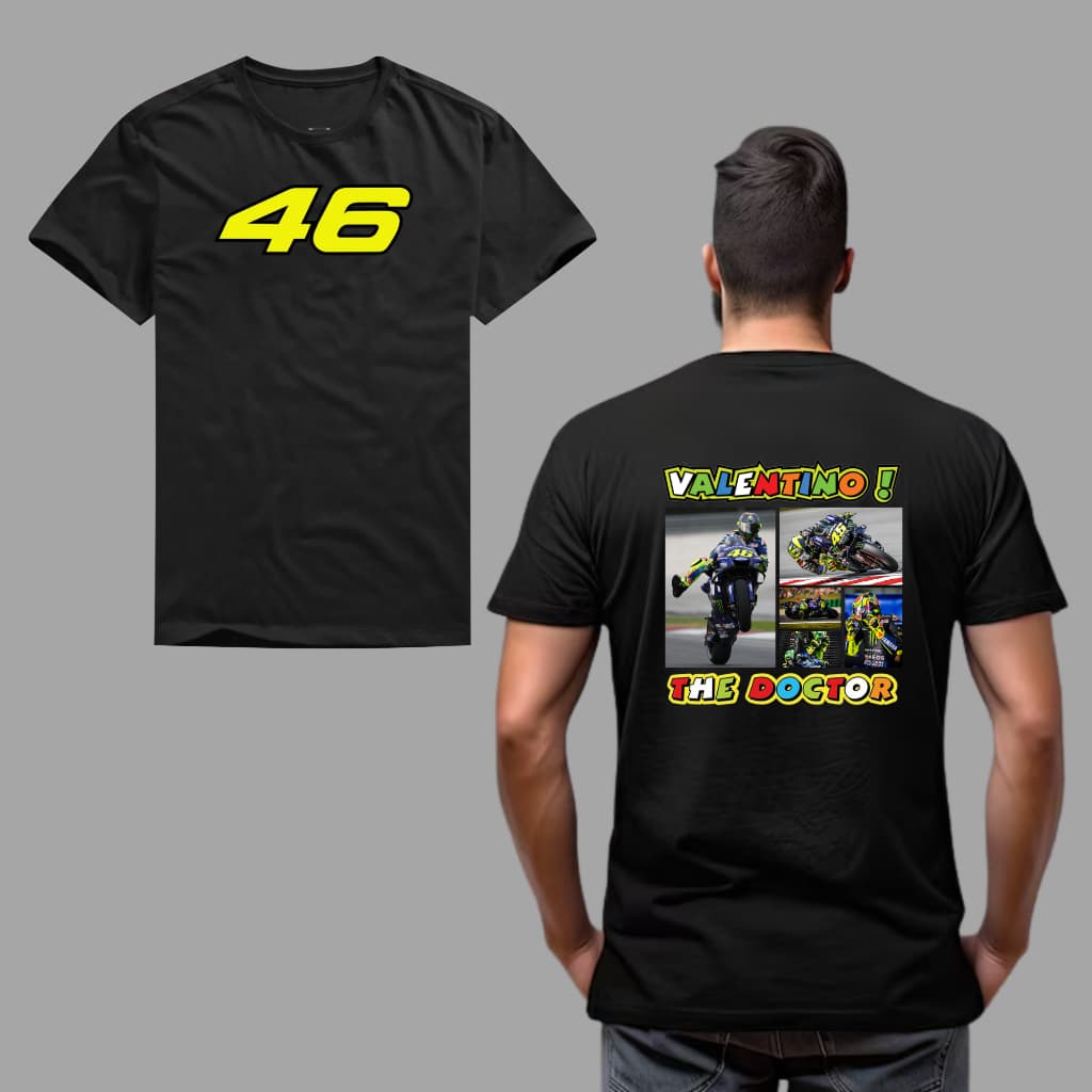 camiseta algodao rossi gp moto grau lancamento oferta top