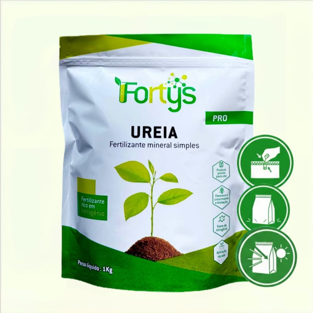 Ureia 46-00-00 Nitrogenado Para Gramado Jardim Plantas 1kg