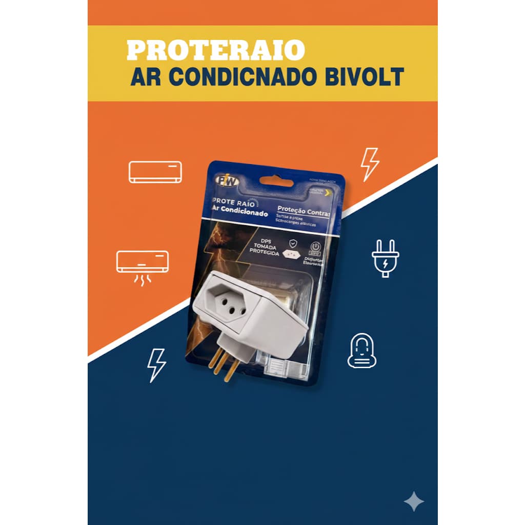 Protetor de Raio PW para Ar Condicionado Bivolt PW -  BIVOLT - AR condicionado de Janela e SPLIT