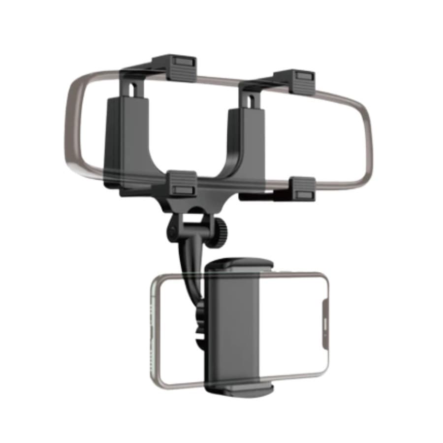Suporte para Celular Smartphone com Apoio no Retrovisor Extensível Giro 360º