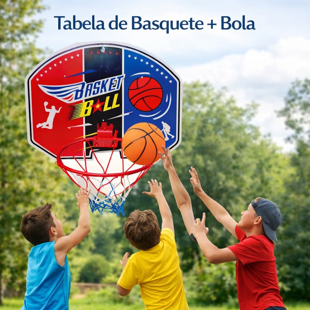 Cesta de Basquete + Bola, Jogo para Meninos, Menino