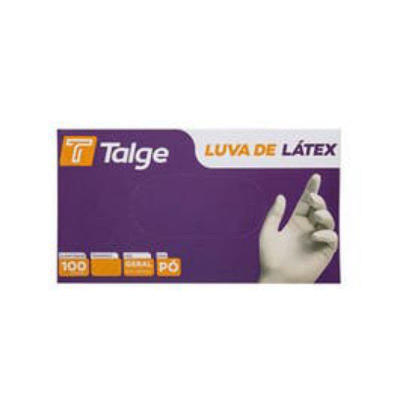 LUVAS DE LATEX PROCEDIMENTO COM PÓ ** M **  - TALGE COM 100 UN