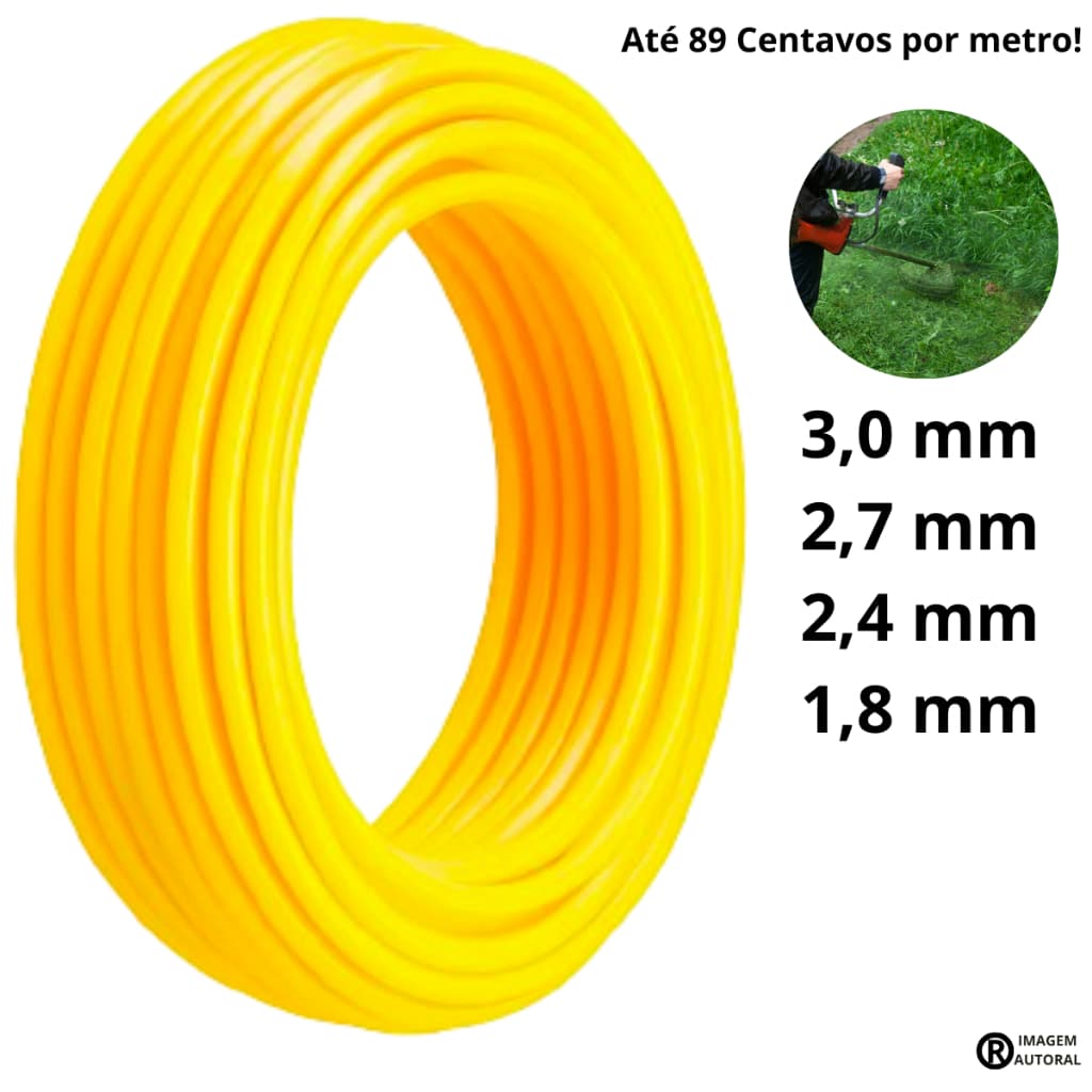 Fio de nylon para roçadeira fio cortador de grama carretel para roçadeira fio aparador de grama mato