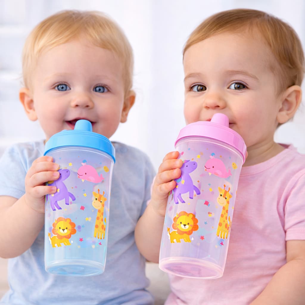 Copo Transição Infantil 240ml Anti Fluxo Anti Queda Anti Engasgo