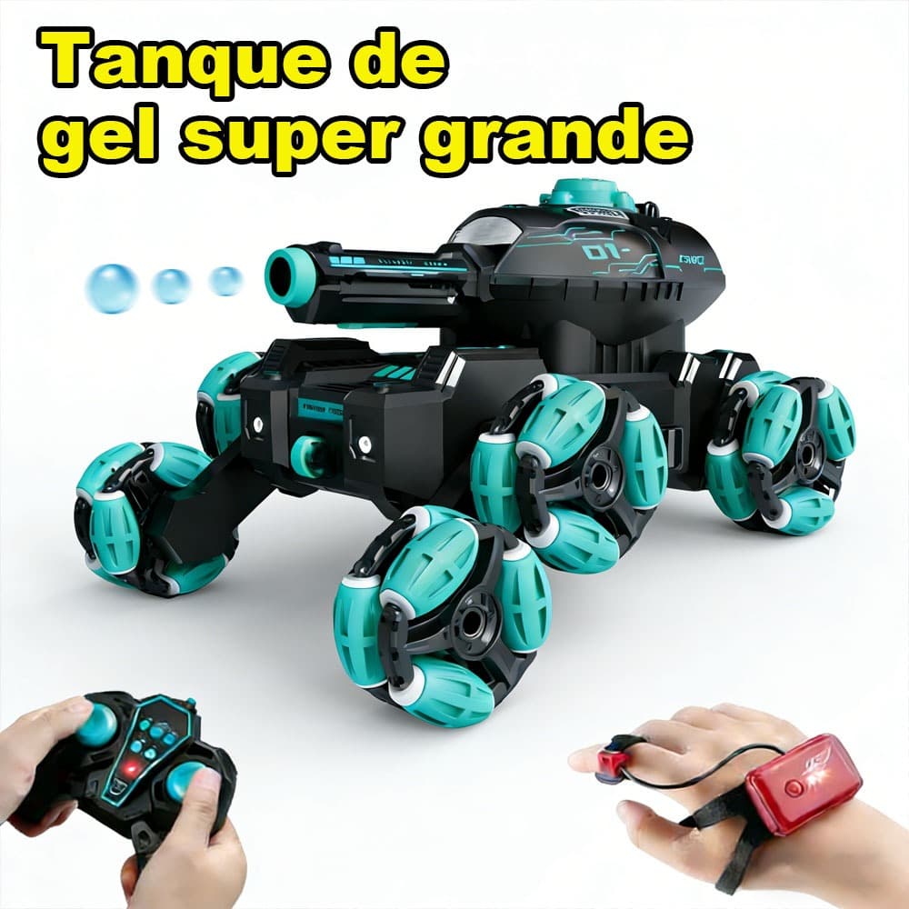 Carro de Controle Remoto Stunt 360° - Transformação por Gestos, Escalada e Disparo de BolinhasdeÁgua