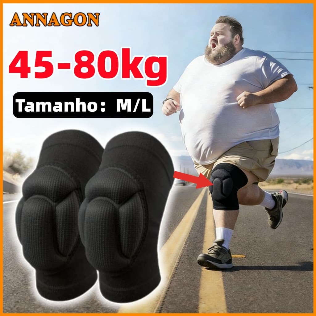 Joelheira Protetoras Esponja Respirável Dança Vôlei Basquetebol Proteção Treinamento Unisex