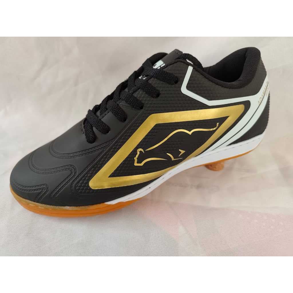 tenis chuteira futisal pto/ouro 09 quadra futibol esporte original