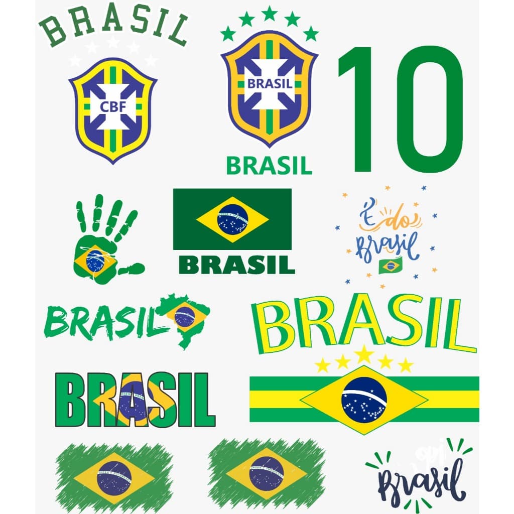 Apliques Termocolante Brasil Copa Do Mundo Tecido Aplique Estampa Em DTF Volta As Aulas Professora