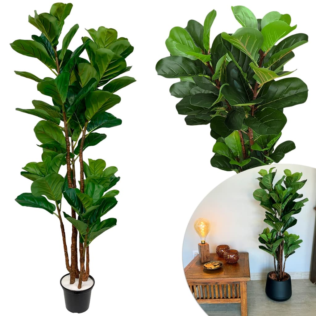 Ficus Lyrata Planta Arvore Artificial Toque Real Realista Decorativa