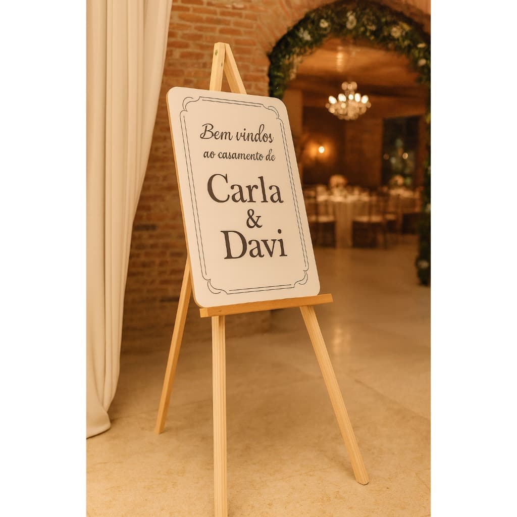 Cavalete Para Placa De Recepção Casamento Evento Festas