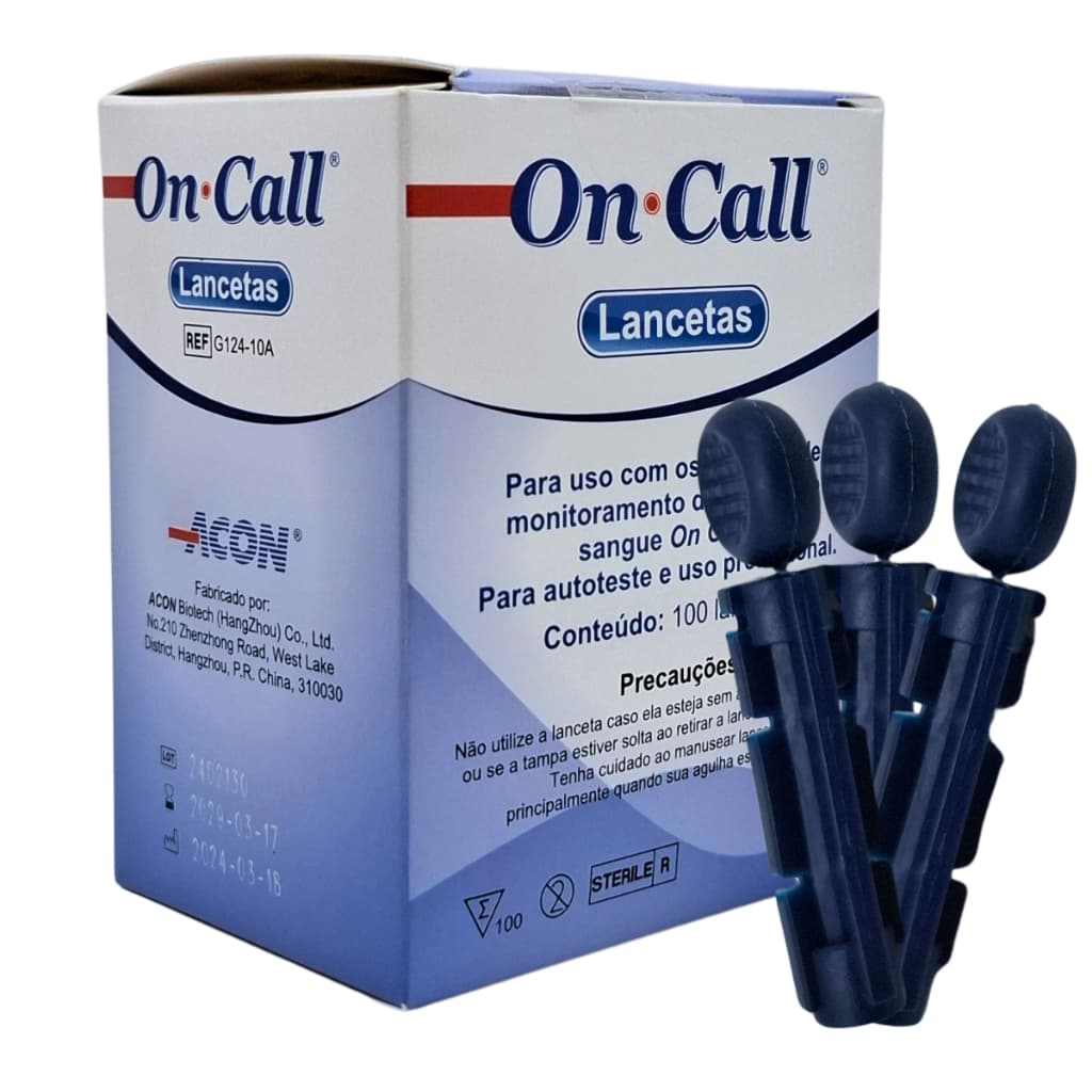 Lancetas On Call 26G MedLevensohn Para Teste De Glicemia - 100 Unidades