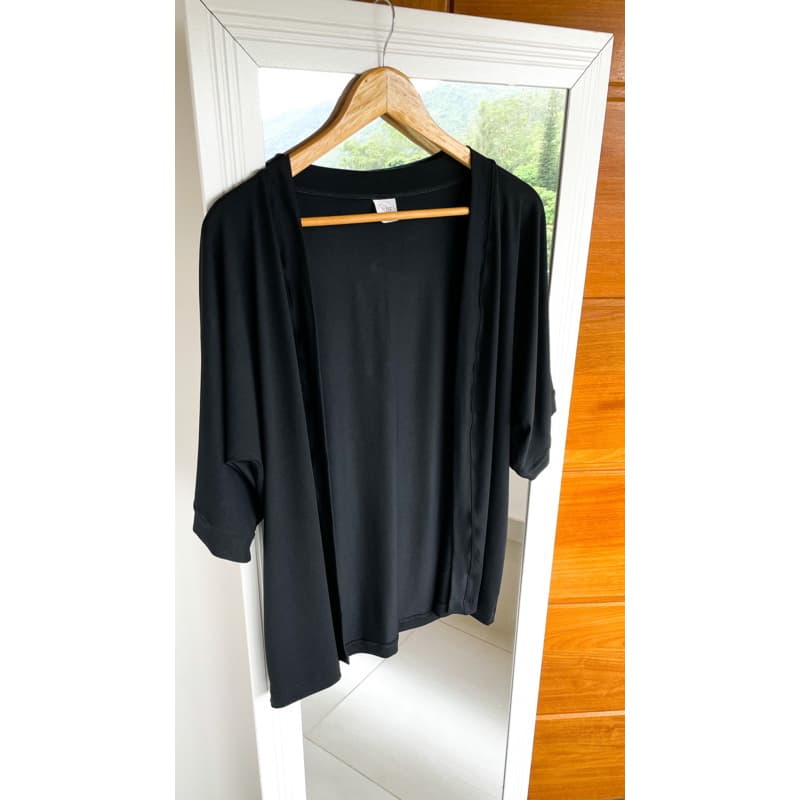 Kimono Cardigan Feminino Manga 3/4 Soltinho Viscolycra - Terceira Peça - Casaco - Saída de Praia
