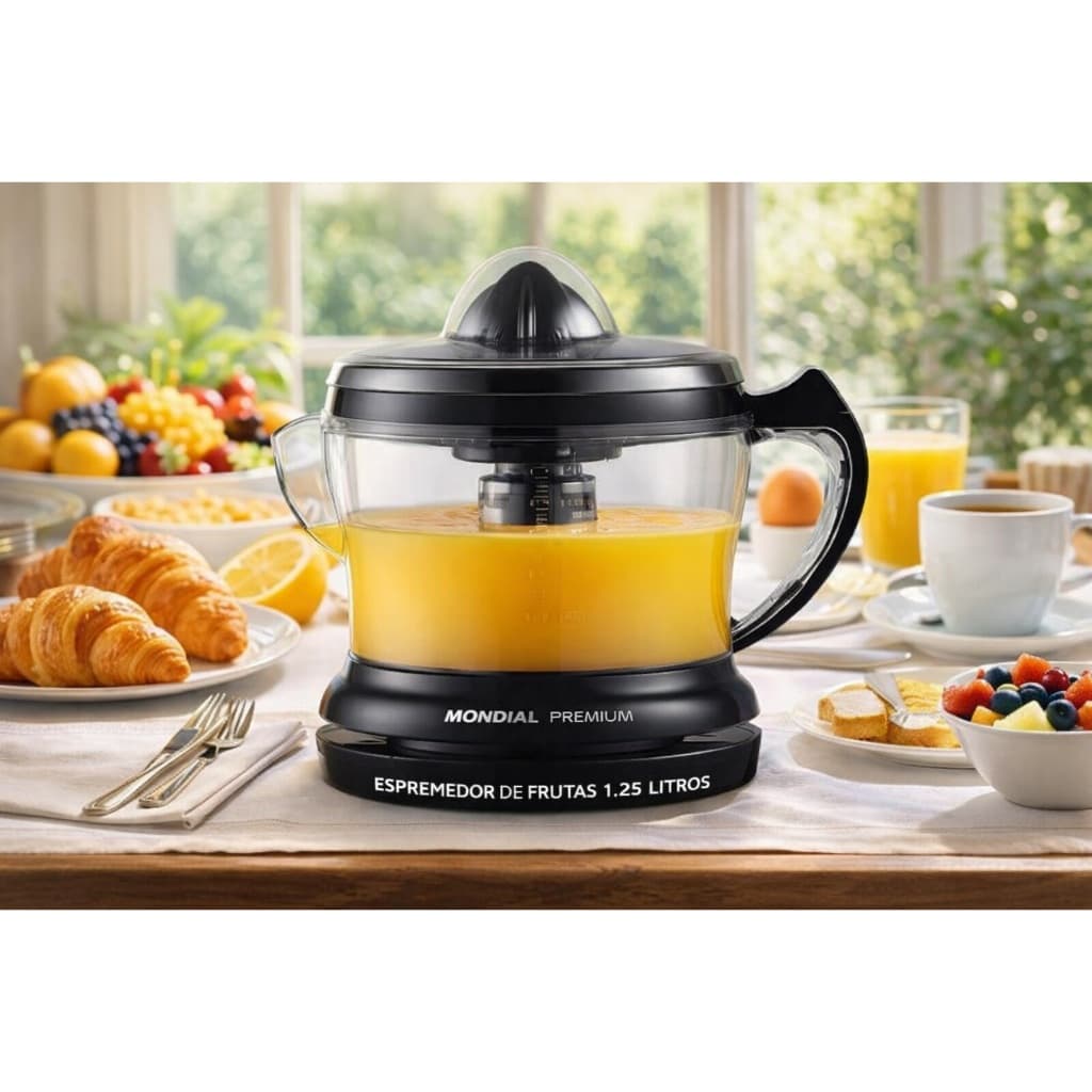 Espremedor de Frutas e Laranja Mondial Premium E-02 - Preto - 110V