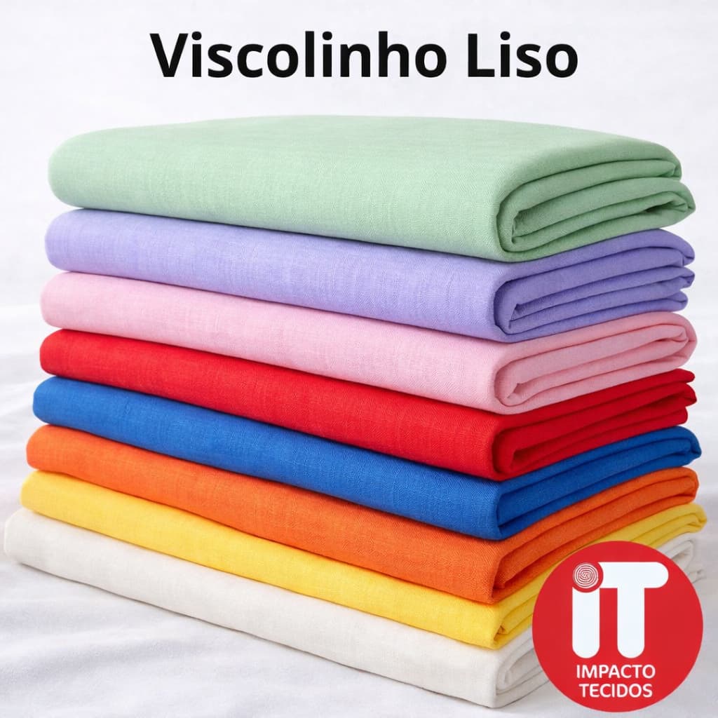 Tecido Viscolinho Liso 100% Viscose 1 Metro x 1,45m | Tecido Leve para Vestidos e Blusas