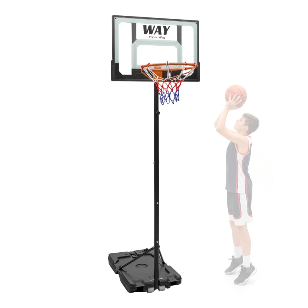 Cesta e Tabela Basquete Regulável 2,5 Metros Aro 38 Infantil/Juvenil e Base Reforçada