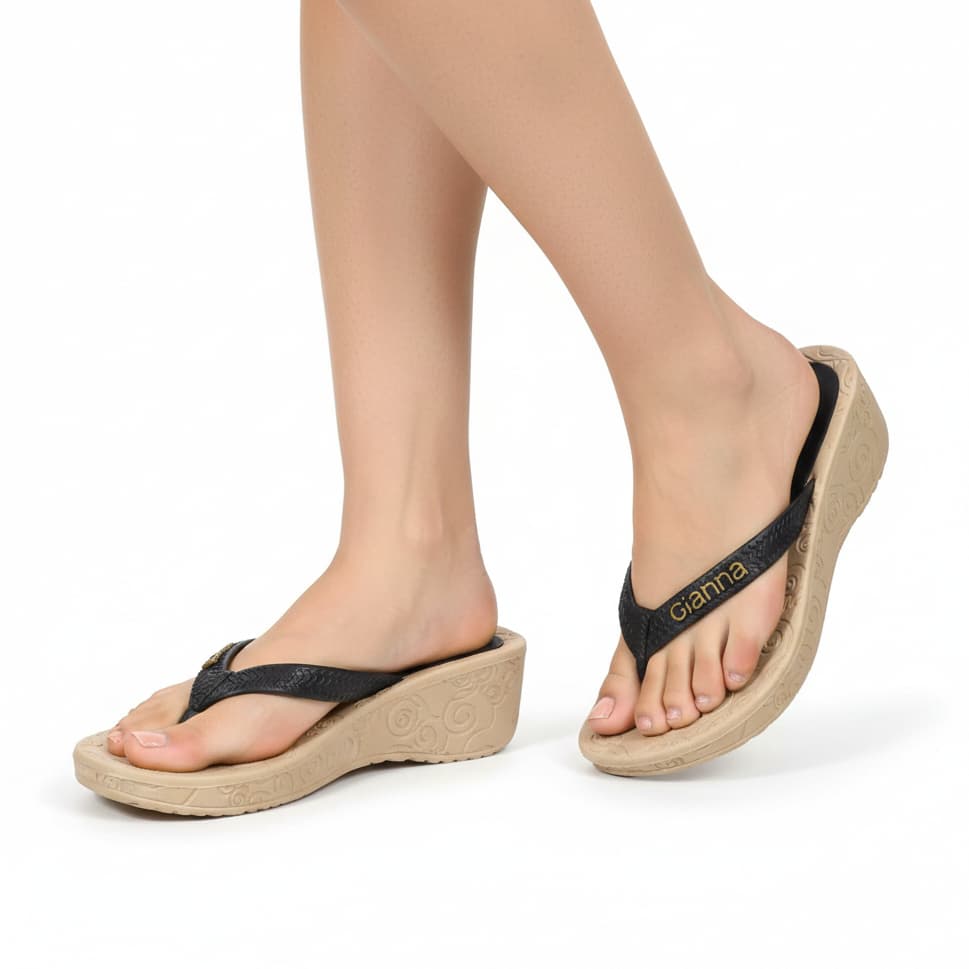 Tamanco Feminino Chinelo de Dedo se salto Ortopédica Macia Confortável